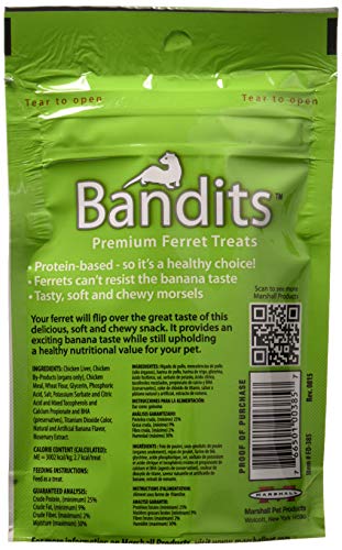 Marshall Bandits Ferret Treat Banana 1.875lbs (10 x 3oz)