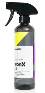 carpro ironx iron remover: lemon scent - stops rust spots and pre-mature failure of the clear coat, iron contaminant removal - 500ml with sprayer (17oz)