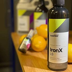 CARPRO IronX Iron Remover: Lemon Scent - Stops Rust Spots and Pre-Mature Failure of The Clear Coat, Iron Contaminant Removal - 500mL with Sprayer (17oz)