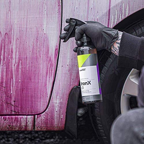 CARPRO IronX Iron Remover: Lemon Scent - Stops Rust Spots and Pre-Mature Failure of The Clear Coat, Iron Contaminant Removal - 500mL with Sprayer (17oz)