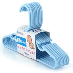 hangerworld kid's hangers for baby nursery and children's closet clothes storage (20 pack, blue)