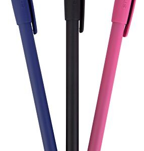 Targus Stylus Pen for Tablets, Apple iPads, Samsung Galaxy, and ALL Touchscreen devices with Slim Durable Rubber Tip - 3 Pack - Black/Blue/Red (AMM0601TBUS)