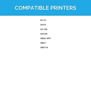 LD Products Compatible Toner Cartridge Printer Replacements for Okidata 44574701 (Black, 2-Pack) Compatible with MB461 MFP, MB471, MB471W, B411d, B411dn, B431d, B431dn