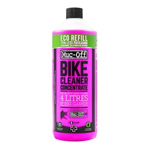 muc off bike cleaner concentrate, 1 liter - fast-action, biodegradable nano gel refill - mixes with water to make up to 4 liters of bike wash