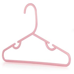 HANGERWORLD Kid's Hangers for Baby Nursery and Children's Closet Clothes Storage (20 Pack, Pink)