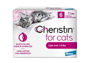 cheristin for cats topical flea prevention – starts killing fleas in 30 minutes, 6 dose