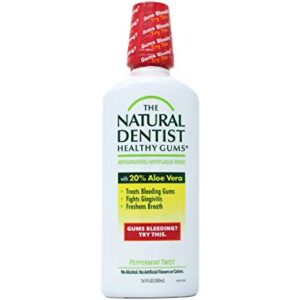 The Natural Dentist Healthy Gums Antigingivitis Rinse-Peppermint Twist, 16.9 Fl Oz (Pack of 2)