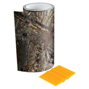 mossy oak - 14003-7-db graphics 6" x 7' duck blind camouflage tape roll - camo vinyl with a matte finish - ideal for covering guns, bows, cameras, and other hunting accessories. squeegee included.
