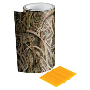 mossy oak - 14003-7-sgb graphics 6" x 7' shadow grass blades camouflage tape roll - camo vinyl with a matte finish - ideal for covering guns, bows, cameras, and other hunting accessories. squeegee included.