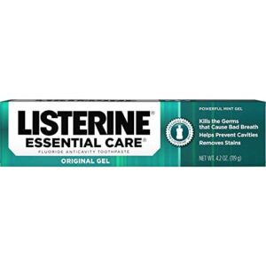listerine essential care toothpaste gel 4.20 ounces (pack of 5)