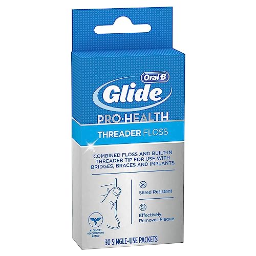 Glide Threader Floss, 30 Single-Use Packets each (Value Pack of 3)