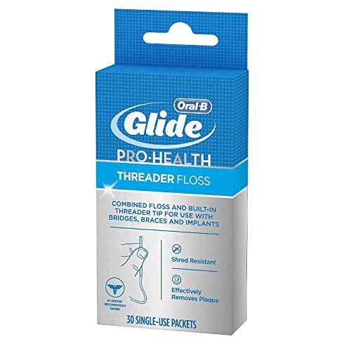 Glide Threader Floss, 30 Single-Use Packets each (Value Pack of 5)