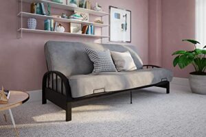 dhp aiden metal futon frame, black large