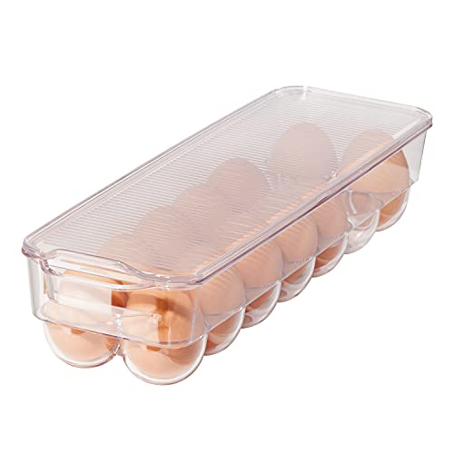 Oggi Clear Stackable Egg Tray for Fridge, Freezer and Pantry