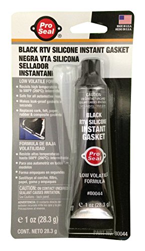 Pro Seal 4301702 80044 RTV Silicone Instant Gasket, 500 Degree F Performance Temperature, 1 oz, 28.3 g, Black