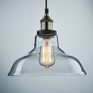 claxy ecopower industrial edison vintage style 1-light pendant glass hanging light