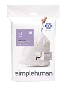 simplehuman bin trash can bags liners new 6l litres size b box pack of 30
