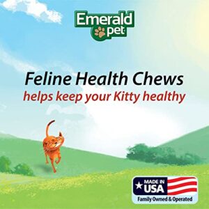 Emerald Pet Feline Health Chews UT Support — Natural Grain Free Urinary Tract Health Cat Chews — Cat Urinary Supplements with Cranberry, Chicory Root, and Dandelion Leaf Extract — Made in USA, 2.5 oz