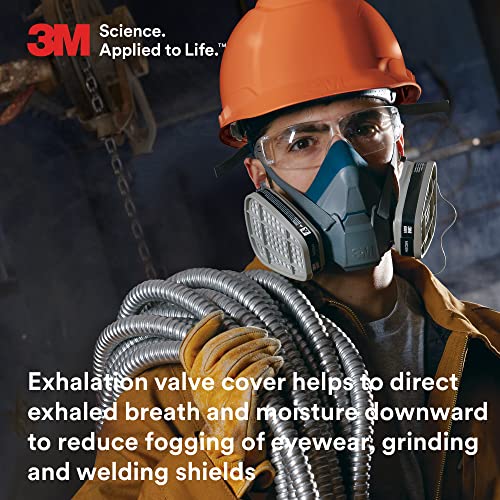 3M Personal Protective Equipment 051131494911 - Rugged Comfort Half Facepiece Reusable Respirator 6503/49491, Cool Flow Valve Helps Reduce Heat and Moisture, Silicone Faceseal Provides a Firm Seal
