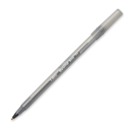BIC Round Stic Ball Pen, Medium Point, 1.0 mm, 96 Count, Black
