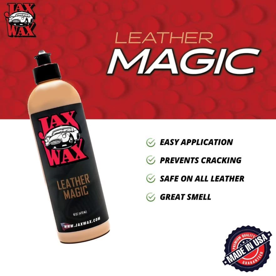 Jax Wax Leather Magic Professional One Step Cleaner and Conditioner - 16 Ounce