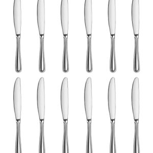 New Star Foodservice 58789 Windsor Pattern, 18/0 Stainless Steel, Dinner Knife, 8.2-Inch, Set of 12