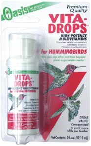 oasis hummingbird vita drops high potency multivitamins – wild bird nutritional supplement, promotes brilliant color & feathering, revitalizes incoming migrant birds, 2-ounces