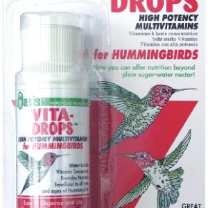 OASIS Hummingbird Vita Drops High Potency Multivitamins – Wild Bird Nutritional Supplement, Promotes Brilliant Color & Feathering, Revitalizes Incoming Migrant Birds, 2-Ounces