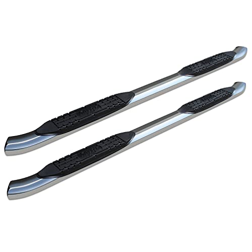 Raptor Series Nerf Bars Side Steps 4in Oval Stainless Steel Curved for 07-21 Tundra CrewMax