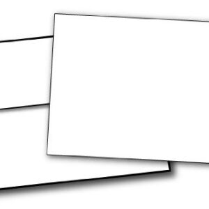 5" X 7" Heavyweight (80lb Cover) Blank White Greeting Card Sets (40 Cards & Envelopes)