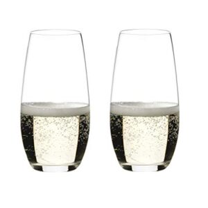 Riedel O Wine Crystal Glass Tumbler,Champagne, Set of 2