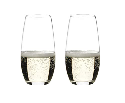 Riedel O Wine Crystal Glass Tumbler,Champagne, Set of 2