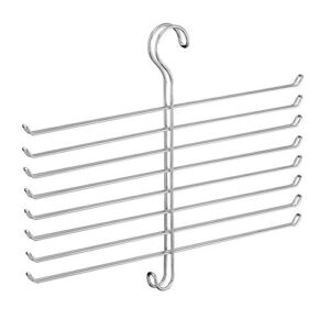 iDesign Steel 8-Rod Spine Hanging Closet Organizer, The Classico Collection - 12.6" x 16" x .75", Chrome