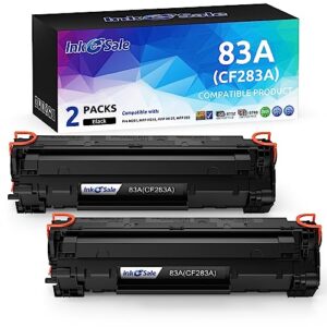 ink e-sale compatible cf283a toner cartridge replacement for hp cf283a 83a for use in hp laserjet pro mfp m225dn m225dw m127fw m127fn m201dw m201n m125nw m125a (2 packs, black)