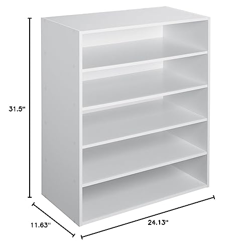 ClosetMaid 1565 Stackable 5-Shelf Organizer, White