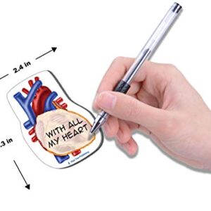 Heart Sticking Notes, Human Heart 2 Pack-100 Sheets Per Pack Physician, Cardiologists, Cardiovascular, pulmanary