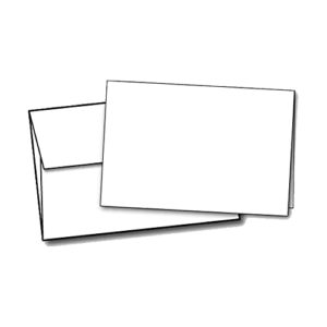 80lb white half fold greeting cards & envelopes - paper measures (11" x 8 1/2") and half folds to (5 1/2" x 8 1/2") - 40 cards with envelopes - desktop publishing supplies, inc.™ brand