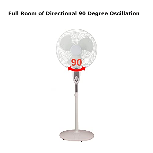 Optimus F-1672WH Indoor Plug-in Fan, Household, White