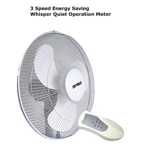 Optimus F-1672WH Indoor Plug-in Fan, Household, White