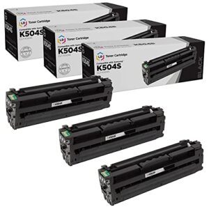 ld compatible toner cartridge replacement for samsung k504s clt-k504s (black, 3-pack)