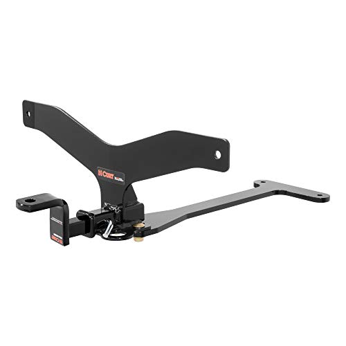 CURT 113813 Class 1 Trailer Hitch with Ball Mount, 1-1/4-In Receiver, Fits Select BMW 535i, 535i xDrive, 550i, 550i xDrive, GLOSS BLACK POWDER COAT