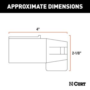 CURT 57004 LED-Compatible 7-Way RV Blade Vehicle-Side to 4-Way Flat Trailer-Side Trailer Wiring Adapter , Black