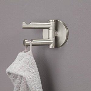 Moen YB0402BN Align Modern Double Swivel Robe Hook, Brushed Nickel