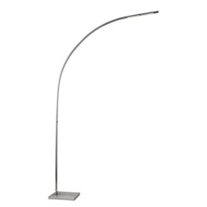 adesso 4235-22 sonic led arc lamp, 91 in., 124w, brushed steel finish, 1 floor lamp , white