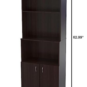 Inval Cabinet Bookcase, Espresso-Wengue