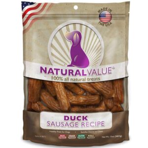 loving pets natural value all natural soft chew duck sausages for dogs, 13-ounce