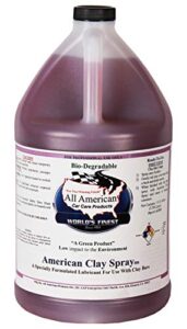 all american car care products american clay spray premium automotive clay bar lube leaves a smooth as glass feel (1 gallon)