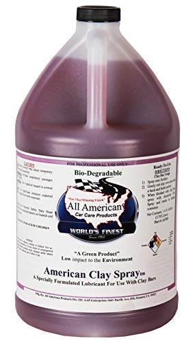 All American Car Care Products American Clay Spray Premium Automotive Clay Bar Lube Leaves a Smooth as Glass Feel (1 Gallon)