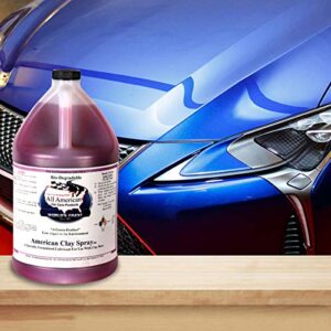 All American Car Care Products American Clay Spray Premium Automotive Clay Bar Lube Leaves a Smooth as Glass Feel (1 Gallon)