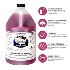 All American Car Care Products American Clay Spray Premium Automotive Clay Bar Lube Leaves a Smooth as Glass Feel (1 Gallon)